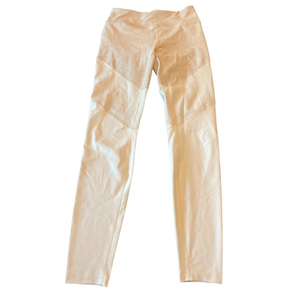 Outdoor Voices Beige 7/8 Color block High-Waisted‎ Compression Leggings XS